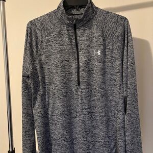 Under Armour Heathered Black Quarter-Zip Top